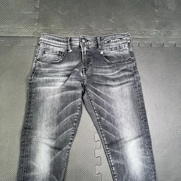 R13 Boy Skinny Jeans Women's Sz 27 Made in Italy Vintage Black Denim